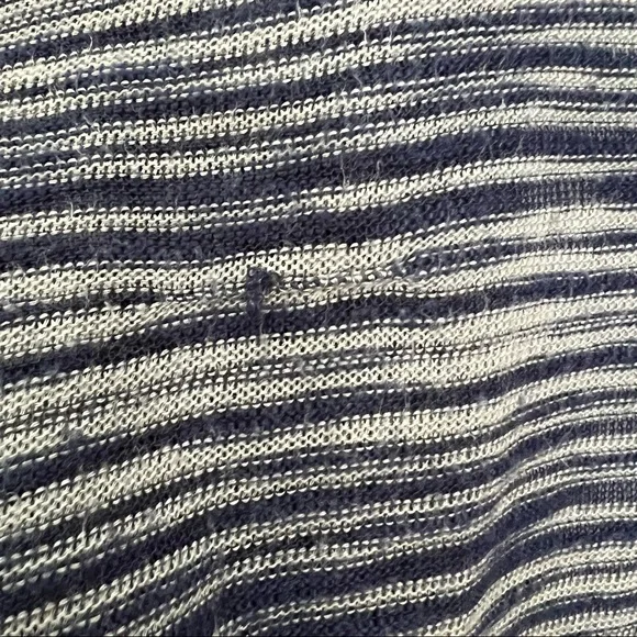 Torrid Womens Sweater Cardigan Knit Size Large Open Front Navy Stripes Waterfall - Picture 11 of 16